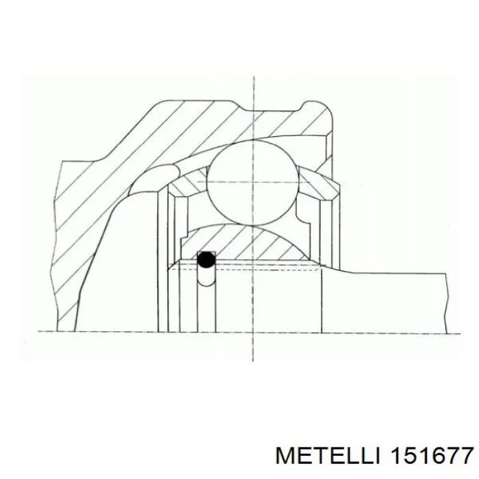 151677 Metelli Przegub homokinetyczny zewnętrzny prawy przedni