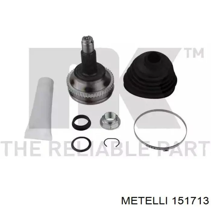 Przegub homokinetyczny przedni zewnętrzny Metelli 151713 cena, od 48,91 USD