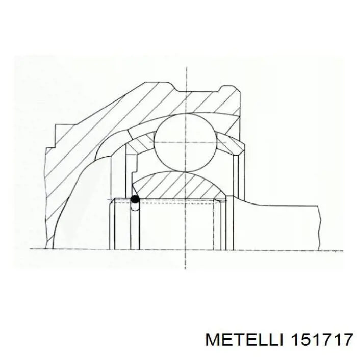151717 Metelli Przegub homokinetyczny przedni zewnętrzny