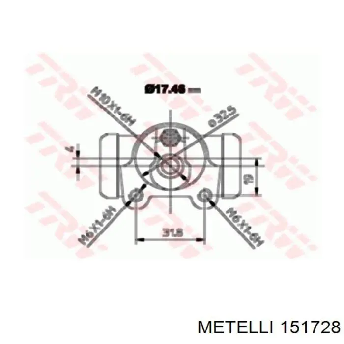 Do koszyka 151728 Metelli Przegub homokinetyczny przedni zewnętrzny