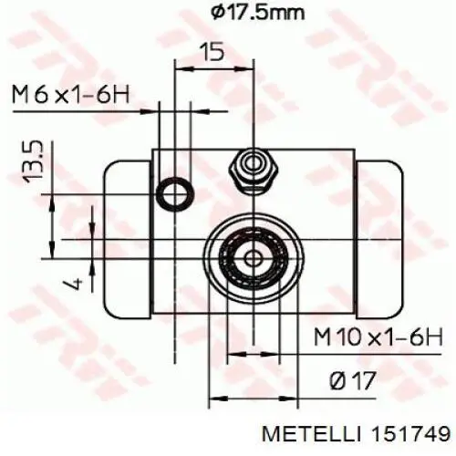 Do koszyka 151749 Metelli Przegub homokinetyczny przedni zewnętrzny