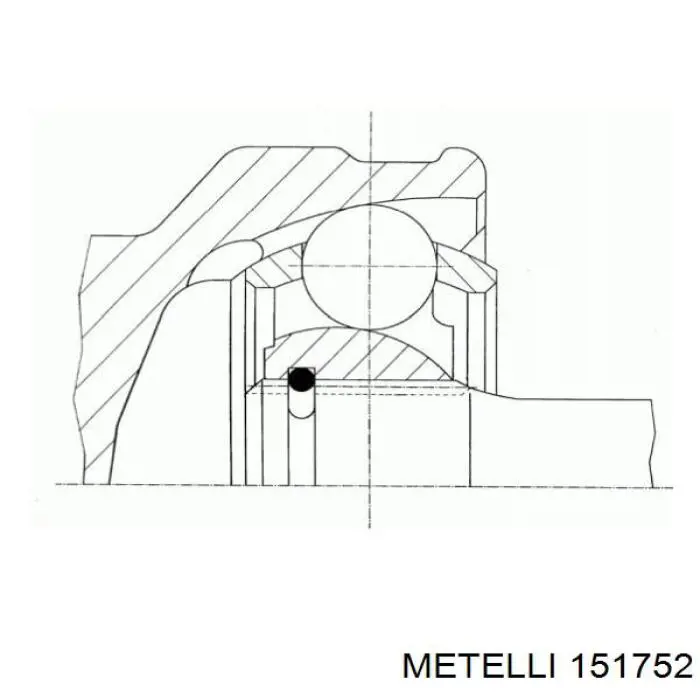 151752 Metelli Przegub homokinetyczny przedni zewnętrzny