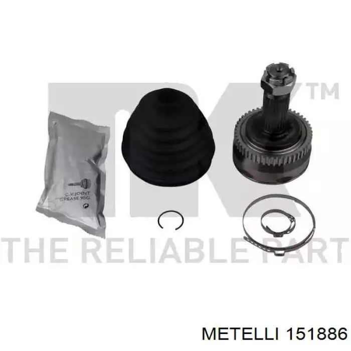 Przegub homokinetyczny przedni zewnętrzny Metelli 151886 cena, od 49,78 USD