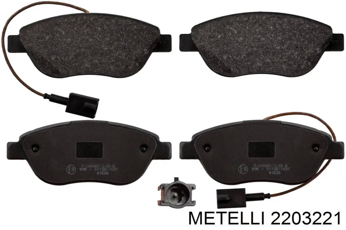 Do koszyka 2203221 Metelli Klocki hamulcowe przednie tarczowe