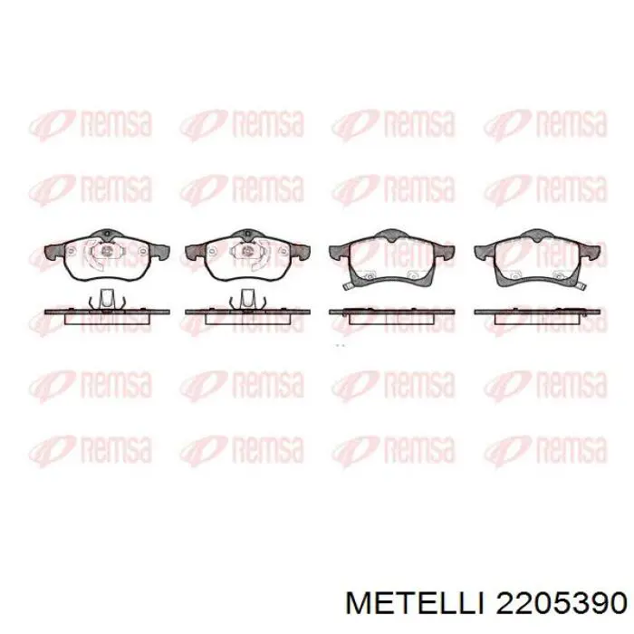 Do koszyka 2205390 Metelli Klocki hamulcowe przednie tarczowe