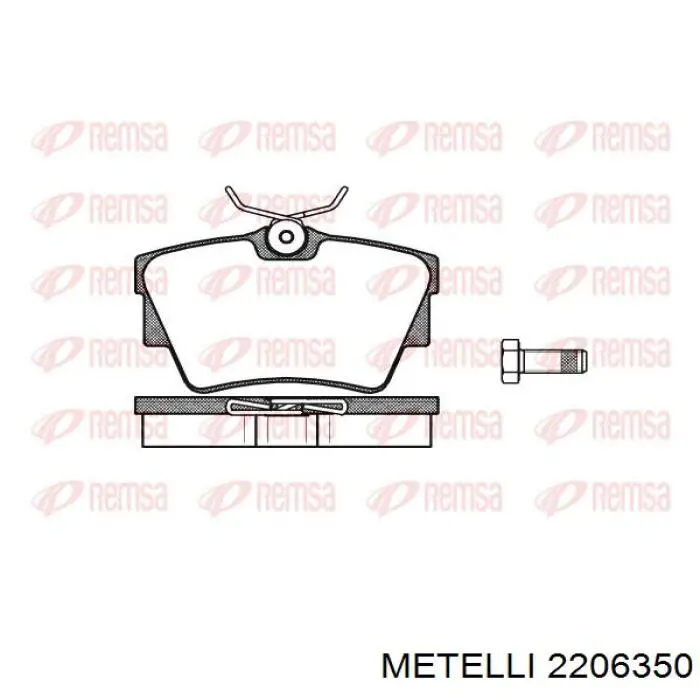 Do koszyka 2206350 Metelli Okładziny (klocki) do hamulców tarczowych tylne
