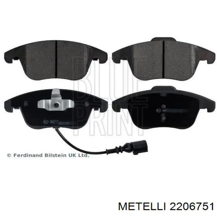 Do koszyka 2206751 Metelli Klocki hamulcowe przednie tarczowe