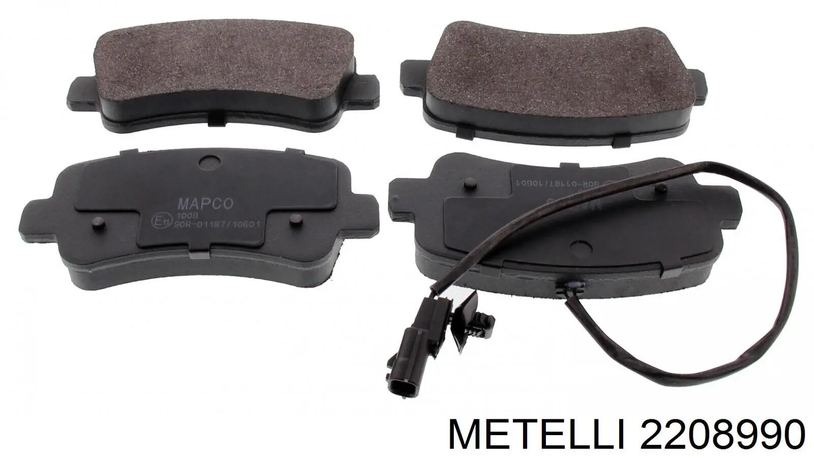 Do koszyka 2208990 Metelli Okładziny (klocki) do hamulców tarczowych tylne