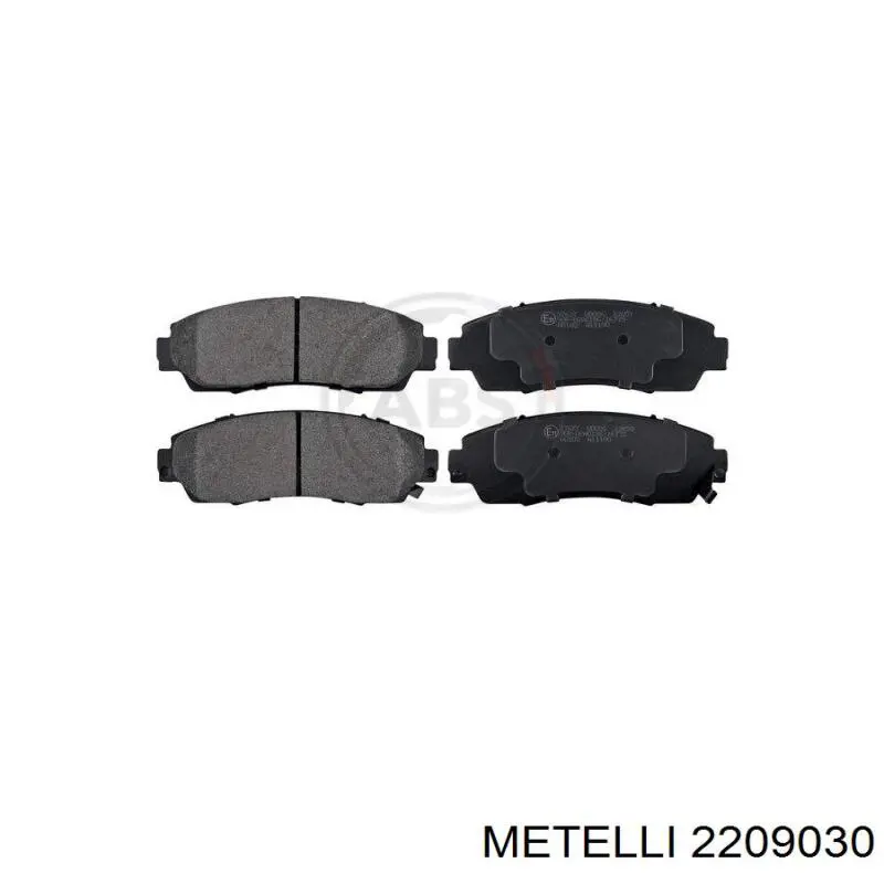Do koszyka 2209030 Metelli Klocki hamulcowe przednie tarczowe