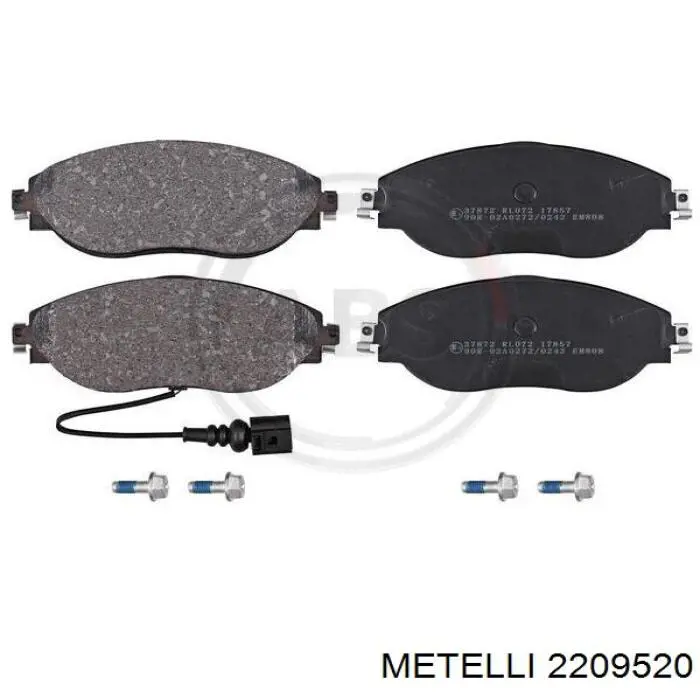 Do koszyka 2209520 Metelli Klocki hamulcowe przednie tarczowe