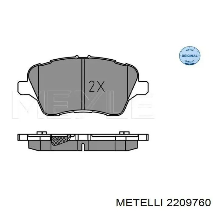 Do koszyka 2209760 Metelli Klocki hamulcowe przednie tarczowe