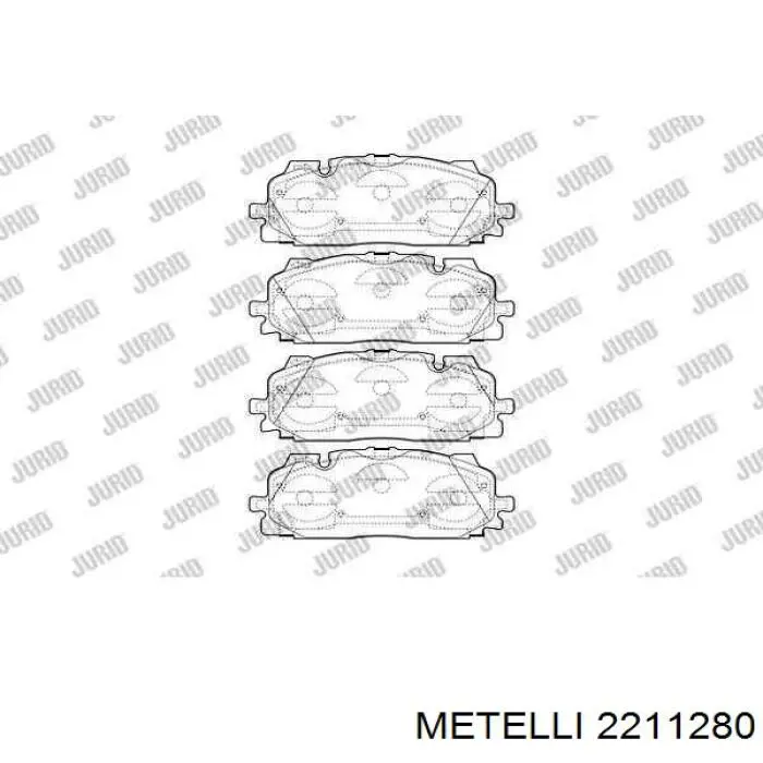 Do koszyka 2211280 Metelli Klocki hamulcowe przednie tarczowe