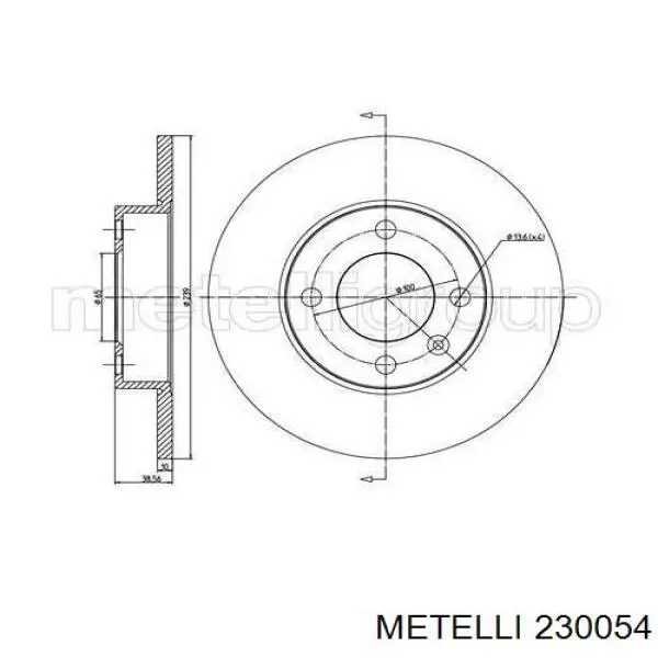 23-0054 Metelli tarcza hamulcowa przednia