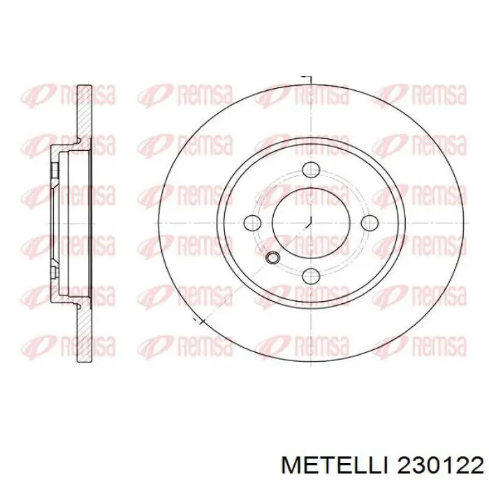 Tarcza hamulcowa przednia Metelli 230122 cena, od 29,12 USD