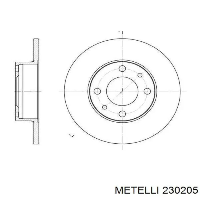 230205 Metelli Tarcza hamulcowa przednia