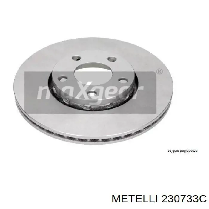 Do koszyka 230733C Metelli Tarcza hamulcowa przednia