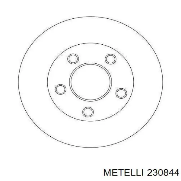 Tarcza hamulcowa tylna Metelli 230844