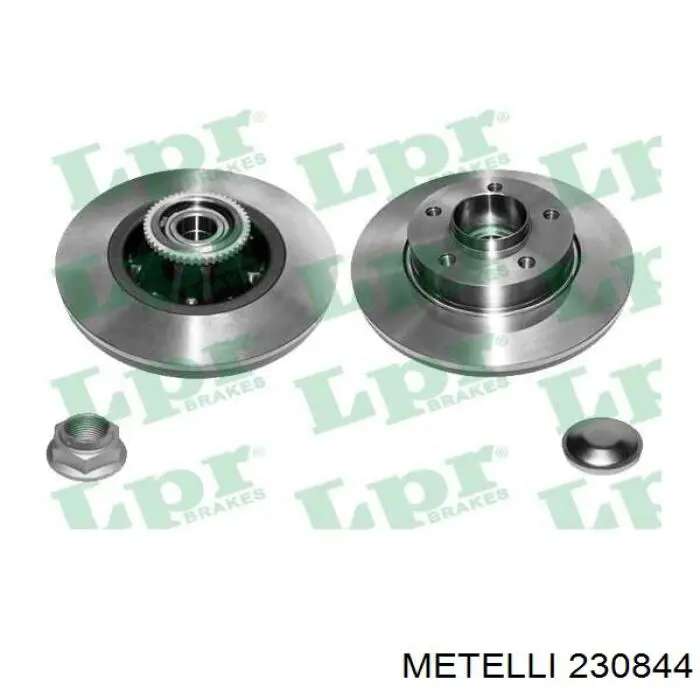 Tarcza hamulcowa tylna 230844 Metelli