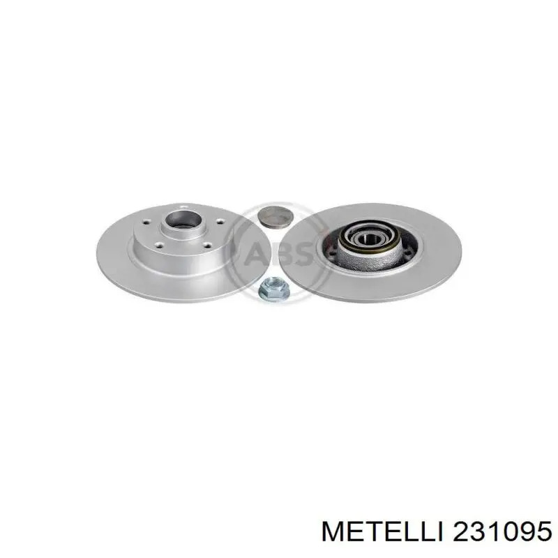 Tarcza hamulcowa tylna 231095 Metelli