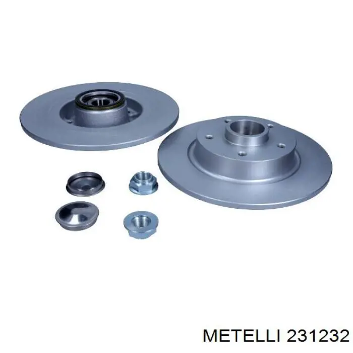 231232 Metelli Tarcza hamulcowa tylna