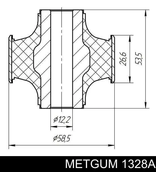 Do koszyka 1328A Metgum Silentblock przedniego wahacza dolnego