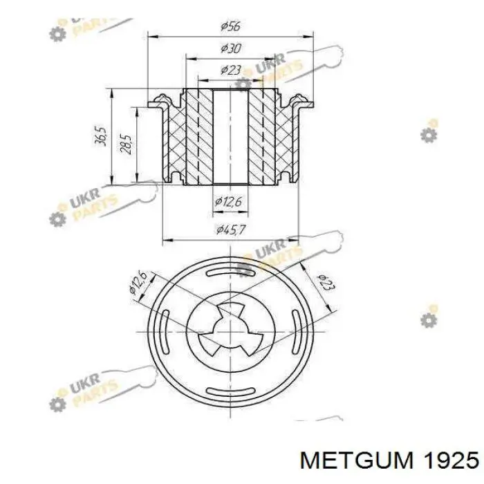 Do koszyka 1925 Metgum Silentblock tylnej belki
