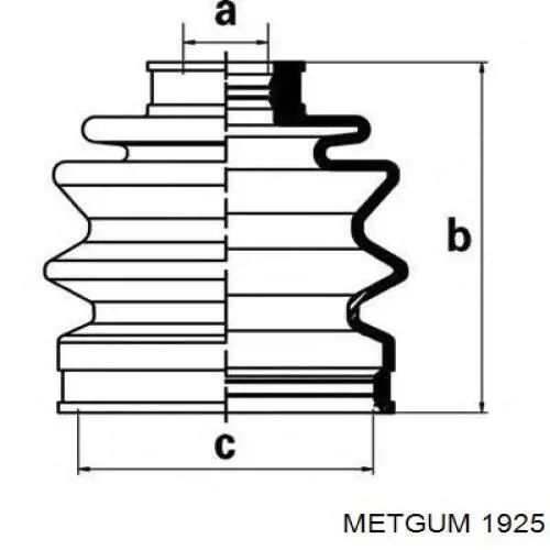 Silentblock tylnej belki 1925 Metgum