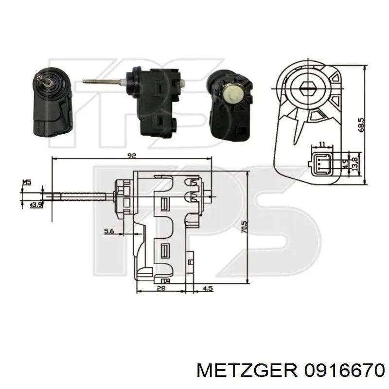 Do koszyka 4015099 Polcar Korektor swiatel