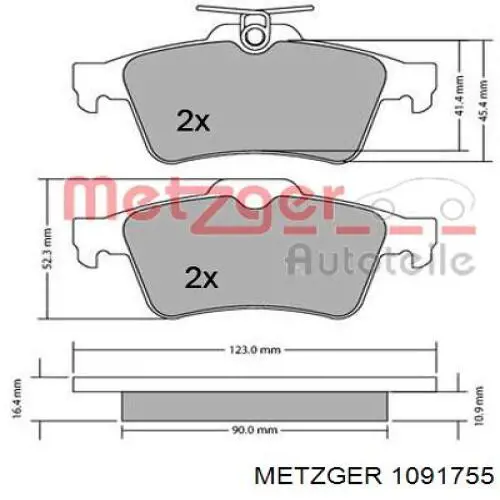 BS81370 DP Group Zestaw sprężyn do mocowania tylnych klocków tarczowych