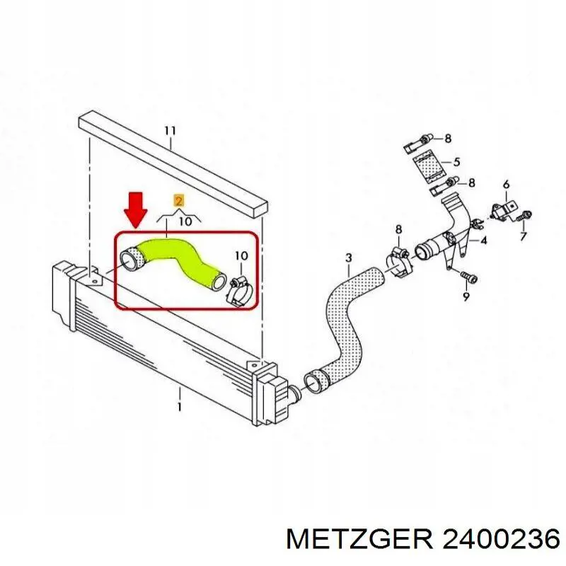 Przewód (króciec) intercoolera VAG 9065280708 cena, od 64,90 USD