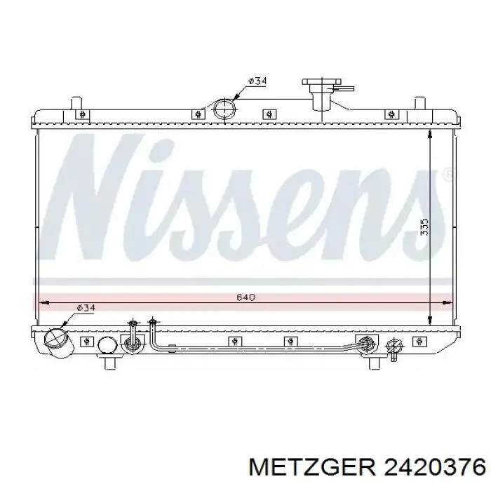 Przewód chłodnicy ogrzewacza (nagrzewnicy), dopływ Metzger 2420376 cena, od 13,49 USD