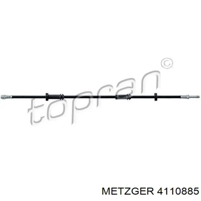 Do koszyka T85153 Brembo Przewód hamulcowy przedni