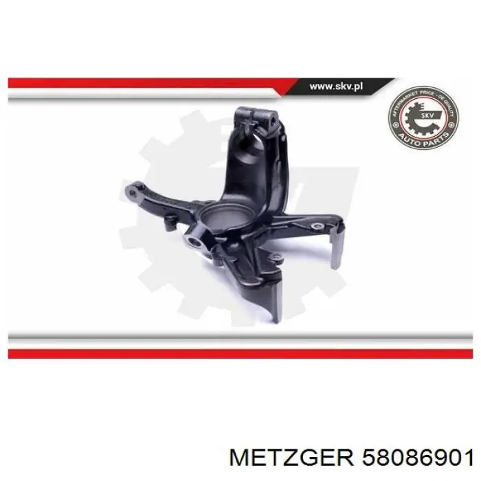 58086901 Metzger Czop (zwrotnica) przedni lewy