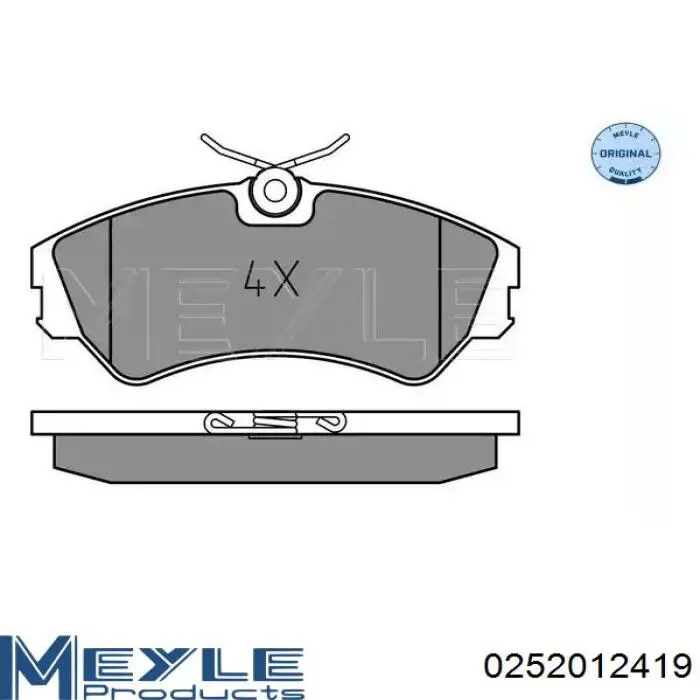 Klocki hamulcowe przednie tarczowe Meyle 0252012419 cena, od 27,14 USD