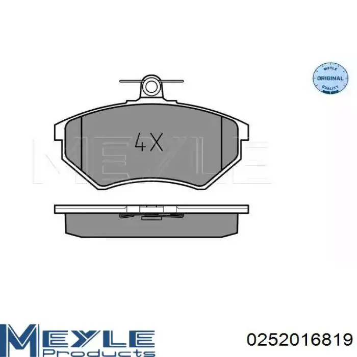 Klocki hamulcowe przednie tarczowe Meyle 0252016819 cena, od 22,45 USD