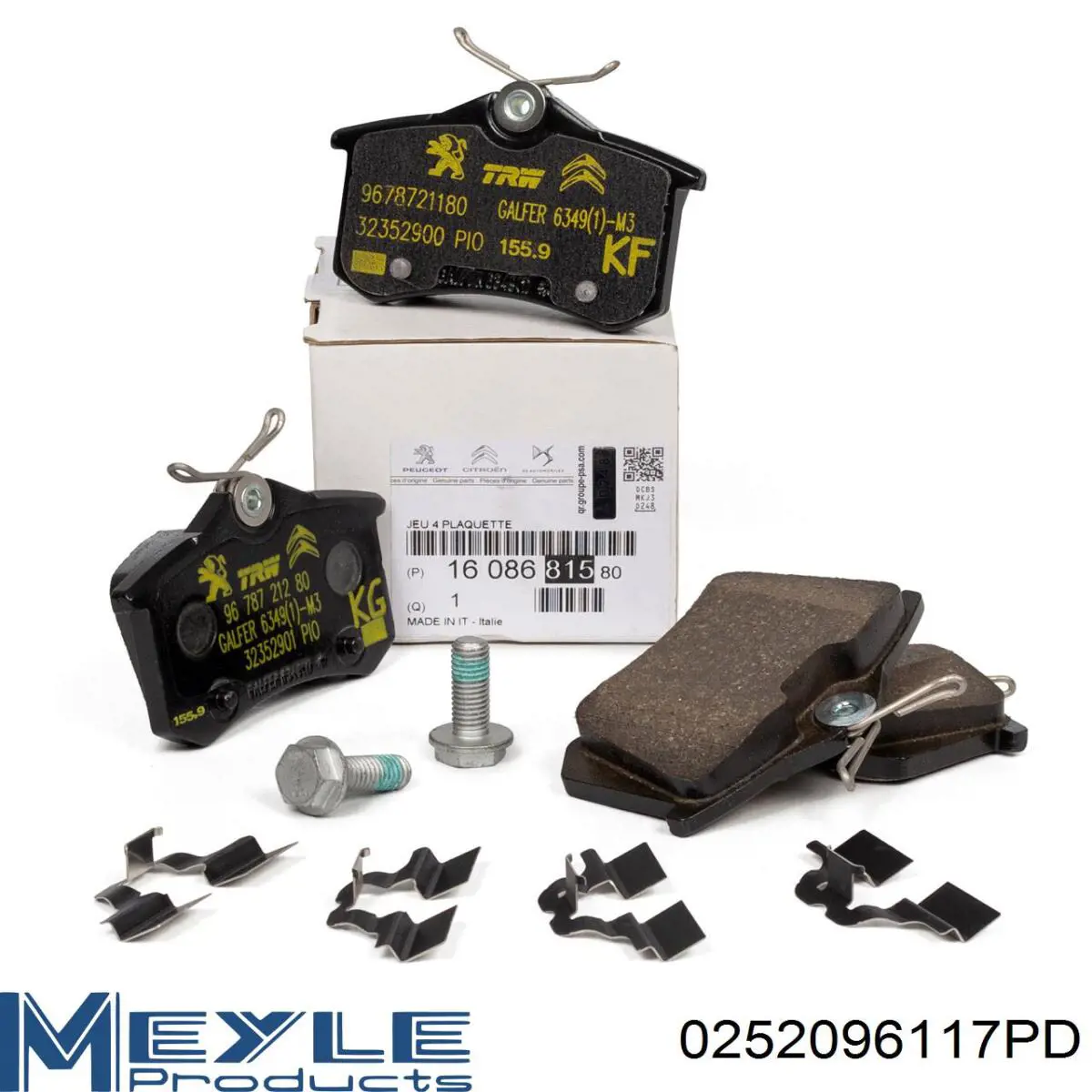 Do koszyka 0252096117PD Meyle Okładziny (klocki) do hamulców tarczowych tylne