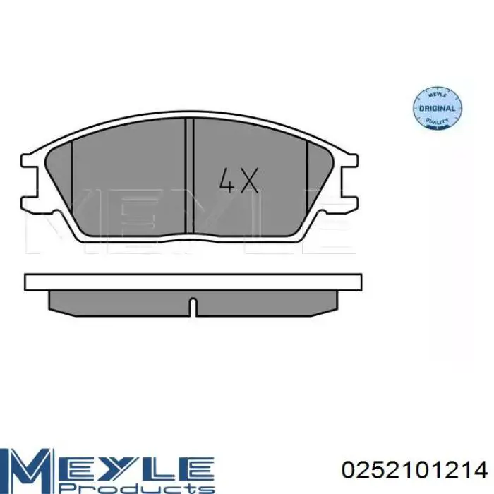 Klocki hamulcowe przednie tarczowe Meyle 0252101214 cena, od 19,92 USD