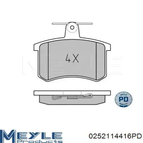 0252114416PD Meyle okładziny (klocki do hamulców tarczowych tylne)