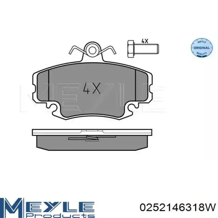 Klocki hamulcowe przednie tarczowe Meyle 0252146318W cena, od 23,95 USD