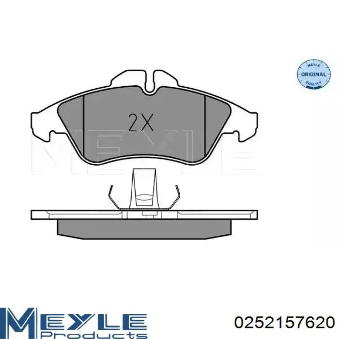 Klocki hamulcowe przednie tarczowe Meyle 0252157620 cena, od 24,51 USD