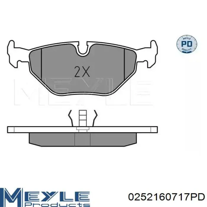 0252160717PD Meyle okładziny (klocki do hamulców tarczowych tylne)
