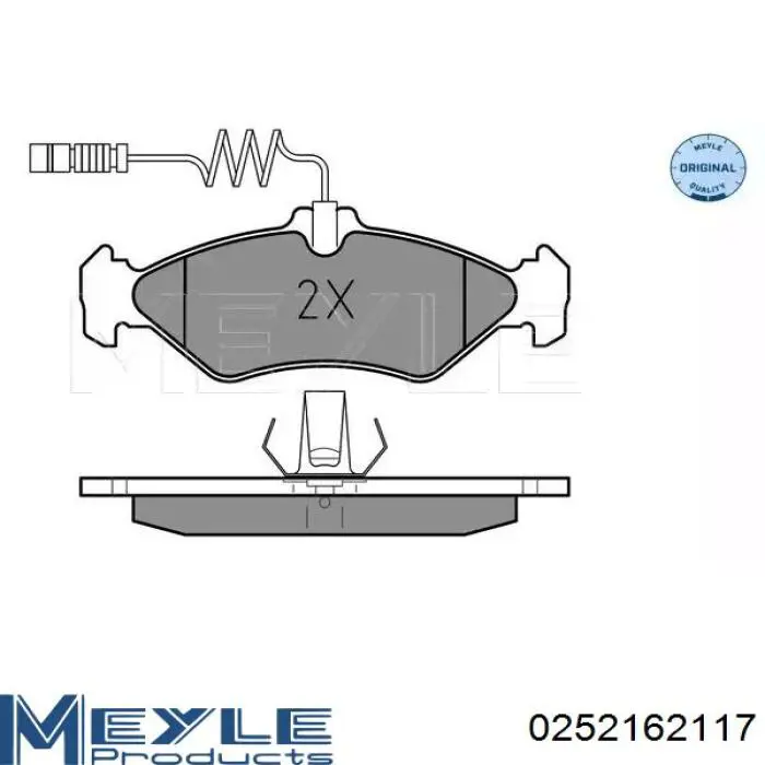 Okładziny (klocki) do hamulców tarczowych tylne Meyle 0252162117 cena, od 20,74 USD
