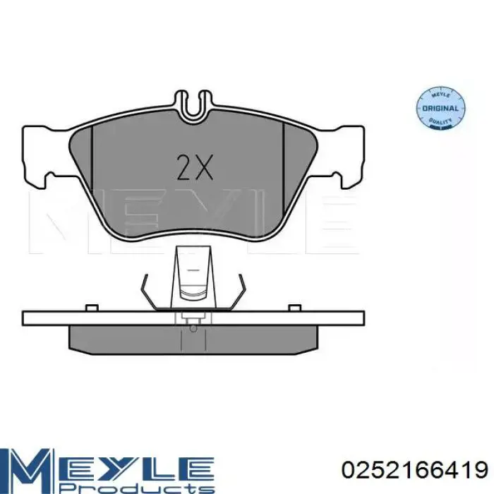 Klocki hamulcowe przednie tarczowe Meyle 0252166419 cena, od 25,88 USD
