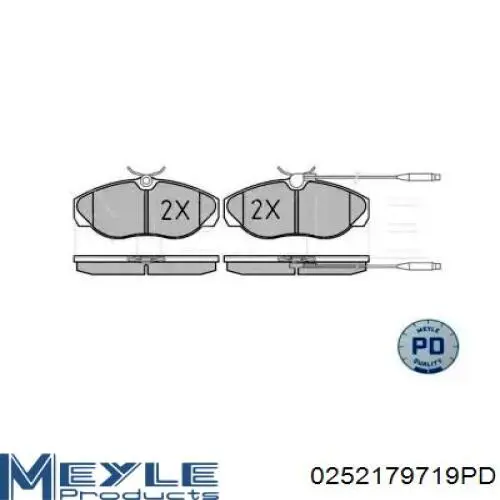 0252179719PD Meyle klocki hamulcowe przednie tarczowe