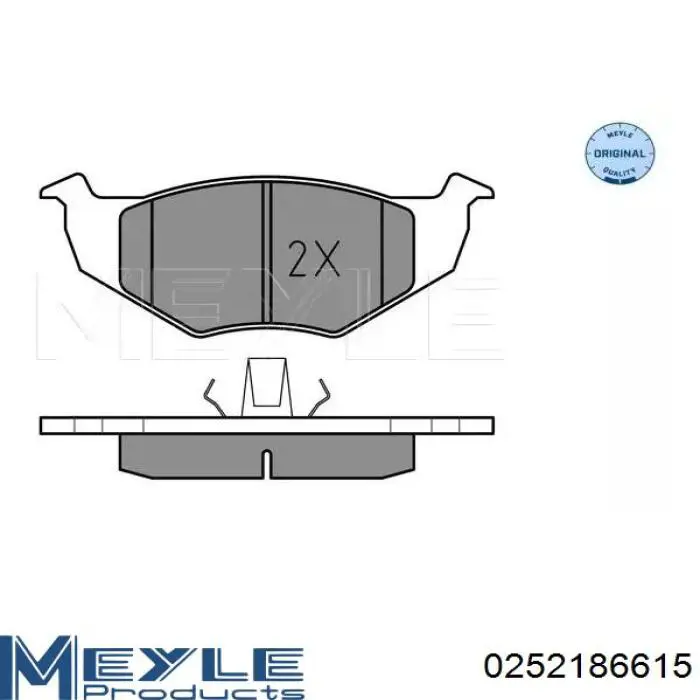 Klocki hamulcowe przednie tarczowe Meyle 0252186615 cena, od 22,83 USD