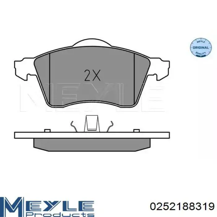 Klocki hamulcowe przednie tarczowe Meyle 0252188319 cena, od 25,64 USD