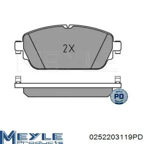0252203119PD Meyle klocki hamulcowe przednie tarczowe