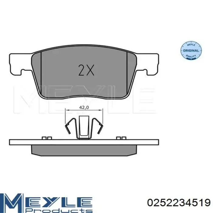 0252234519 Meyle Klocki hamulcowe przednie tarczowe