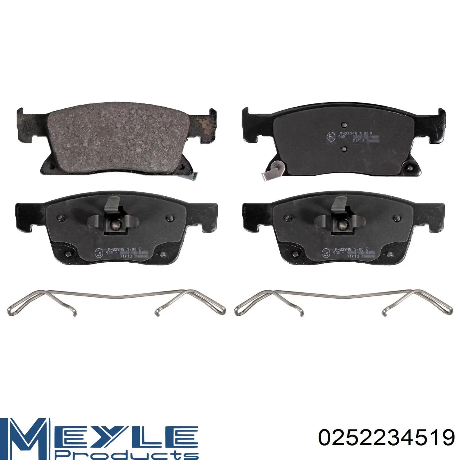 Klocki hamulcowe przednie tarczowe Meyle 0252234519 cena, od 35,97 USD