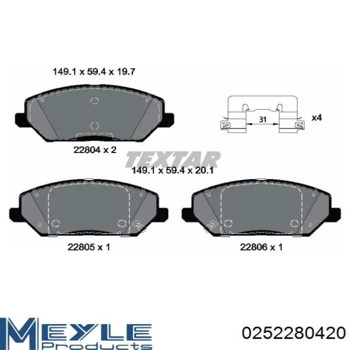 Klocki hamulcowe przednie tarczowe Hi-q SP4242 cena, od 43,31 USD